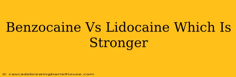 Benzocaine Vs Lidocaine Which Is Stronger