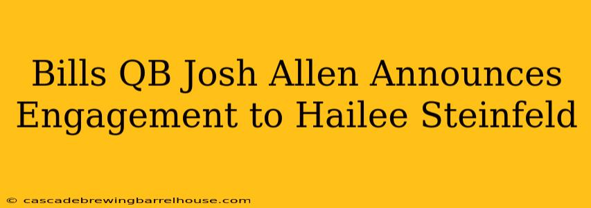 Bills QB Josh Allen Announces Engagement to Hailee Steinfeld