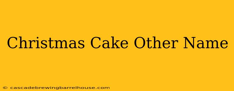 Christmas Cake Other Name