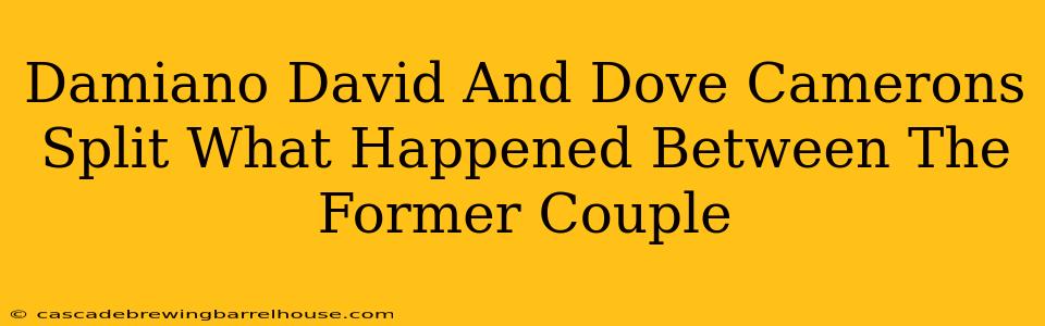 Damiano David And Dove Camerons Split What Happened Between The Former Couple