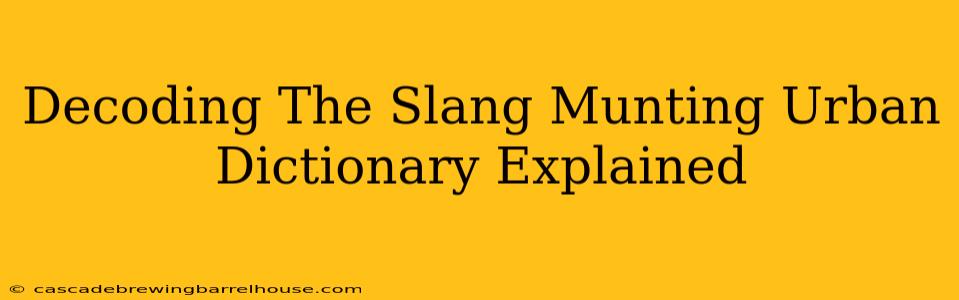 Decoding The Slang Munting Urban Dictionary Explained