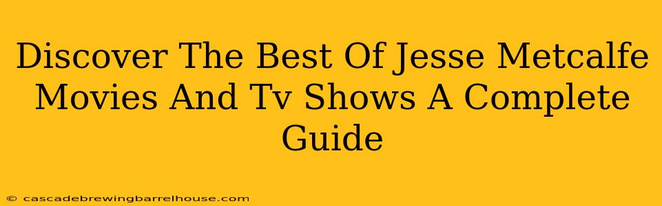 Discover The Best Of Jesse Metcalfe Movies And Tv Shows A Complete Guide