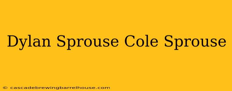 Dylan Sprouse Cole Sprouse