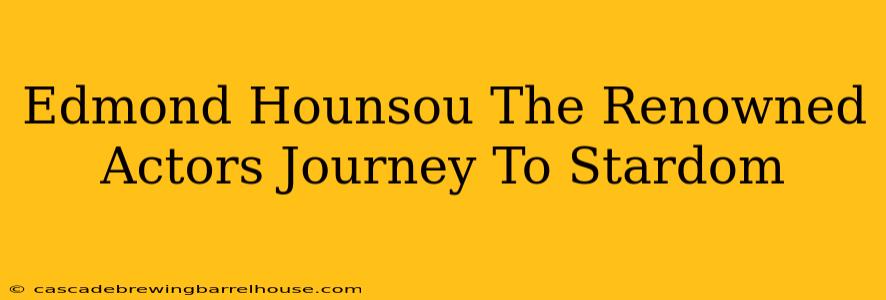 Edmond Hounsou The Renowned Actors Journey To Stardom