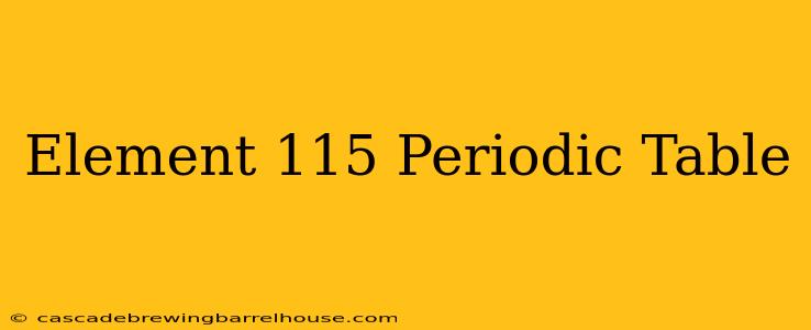 Element 115 Periodic Table