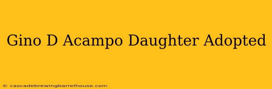 Gino D Acampo Daughter Adopted