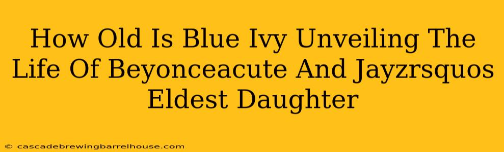 How Old Is Blue Ivy Unveiling The Life Of Beyonceacute And Jayzrsquos Eldest Daughter