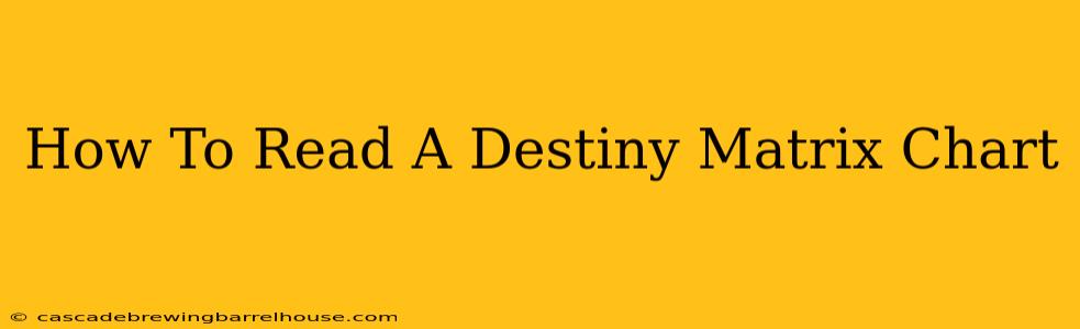 How To Read A Destiny Matrix Chart