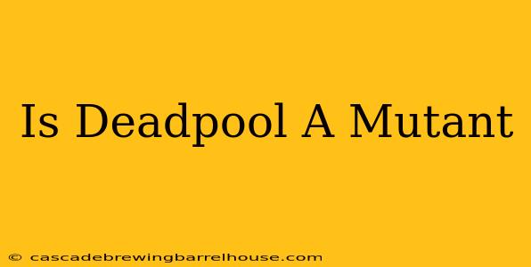 Is Deadpool A Mutant