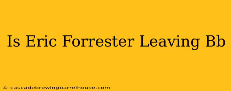 Is Eric Forrester Leaving Bb