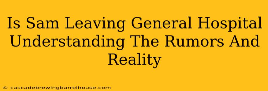 Is Sam Leaving General Hospital Understanding The Rumors And Reality
