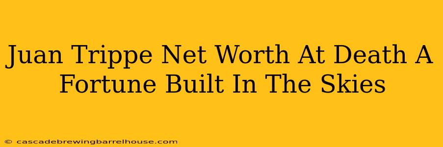 Juan Trippe Net Worth At Death A Fortune Built In The Skies