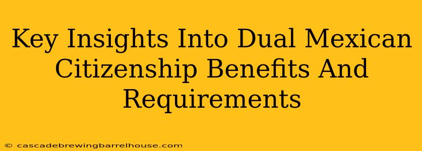 Key Insights Into Dual Mexican Citizenship Benefits And Requirements