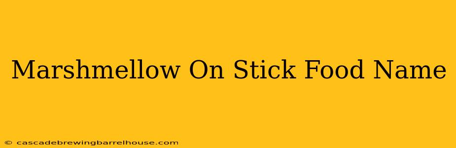 Marshmellow On Stick Food Name