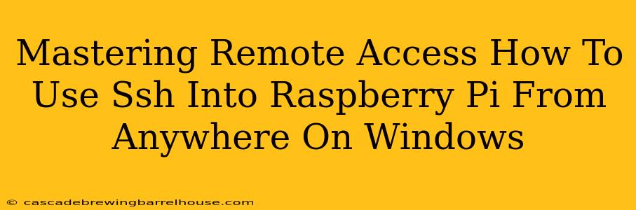 Mastering Remote Access How To Use Ssh Into Raspberry Pi From Anywhere On Windows