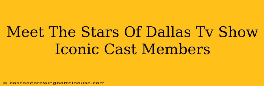 Meet The Stars Of Dallas Tv Show Iconic Cast Members