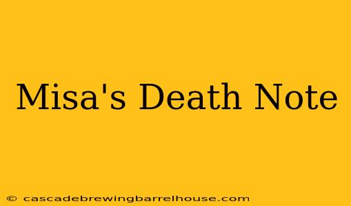 Misa's Death Note