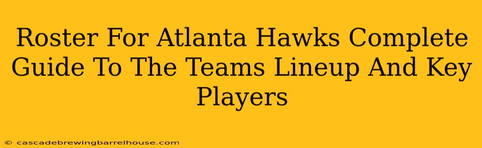 Roster For Atlanta Hawks Complete Guide To The Teams Lineup And Key Players