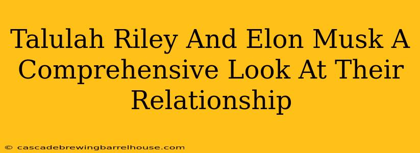 Talulah Riley And Elon Musk A Comprehensive Look At Their Relationship