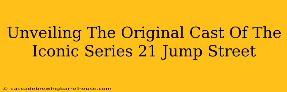 Unveiling The Original Cast Of The Iconic Series 21 Jump Street