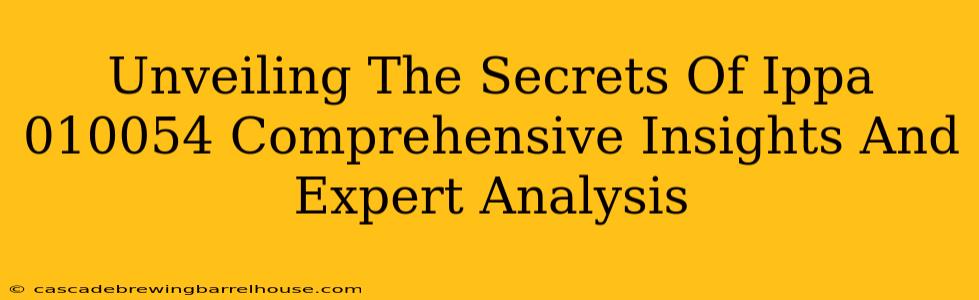 Unveiling The Secrets Of Ippa 010054 Comprehensive Insights And Expert Analysis
