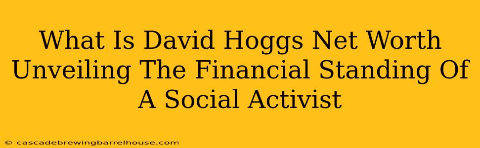 What Is David Hoggs Net Worth Unveiling The Financial Standing Of A Social Activist