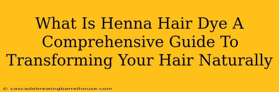 What Is Henna Hair Dye A Comprehensive Guide To Transforming Your Hair Naturally