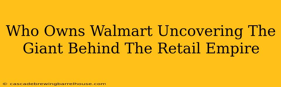 Who Owns Walmart Uncovering The Giant Behind The Retail Empire